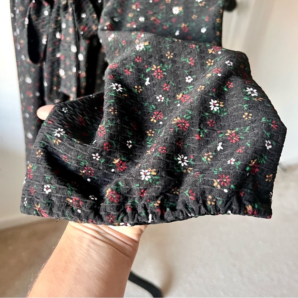 ASOS Design Floral Long Sleeve Side Tie Surplice Mini Dress—SZ. 6 - Picture 15 of 15